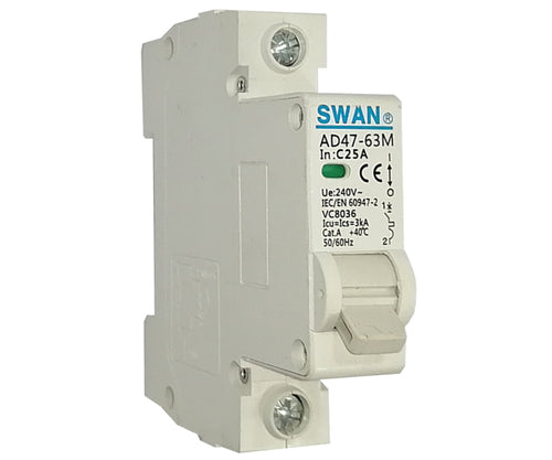 CIRCUIT BREAKER DIN 6A 1P 3KA C-CURVE